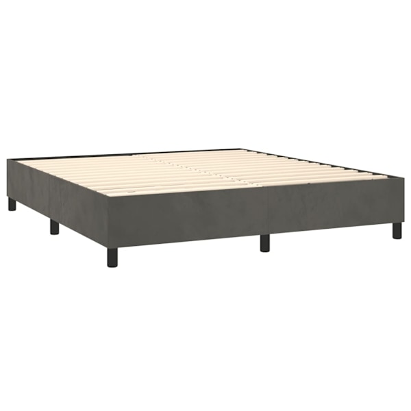 vidaXL Sängram utan madrass mörkgrå 180x200 cm sammet Grå