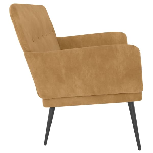 vidaXL Bänk bun 108x79x79 cm sammet Brun