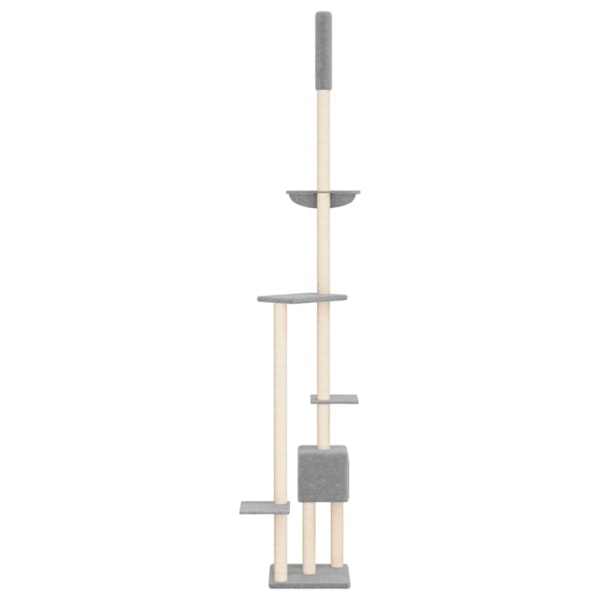 vidaXL Golv-till-tak klösträd ljusgrå 258,5-284,5 cm Grå