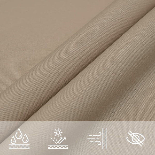 vidaXL Solsegel oxfordtyg rektangulärt 2x3,5 m taupe Taupe