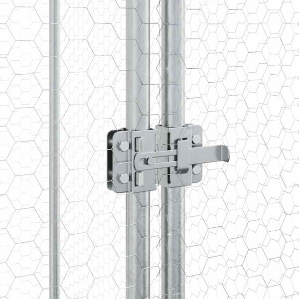 vidaXL Hönsbur silver 100x100x190 cm galvaniserat stål Silver