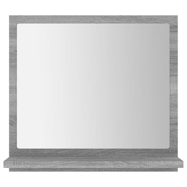vidaXL Badrumsspegel grå sonoma 40x10,5x37 cm konstruerat trä Grå
