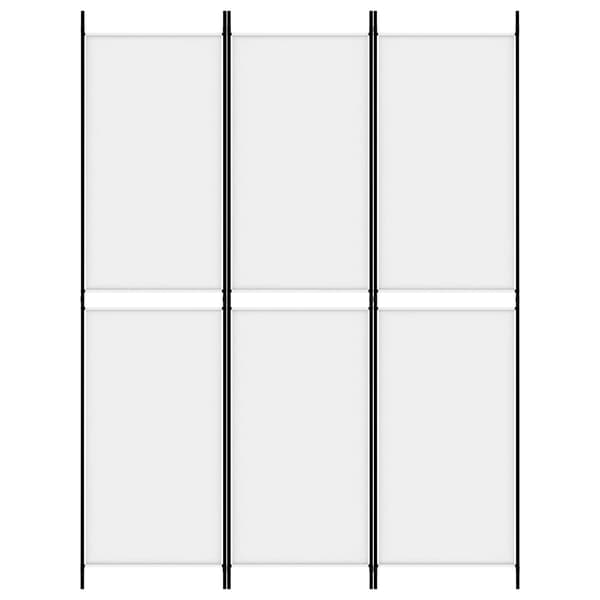 vidaXL Rumsavdelare 3 paneler vit 150x200 cm tyg Vit