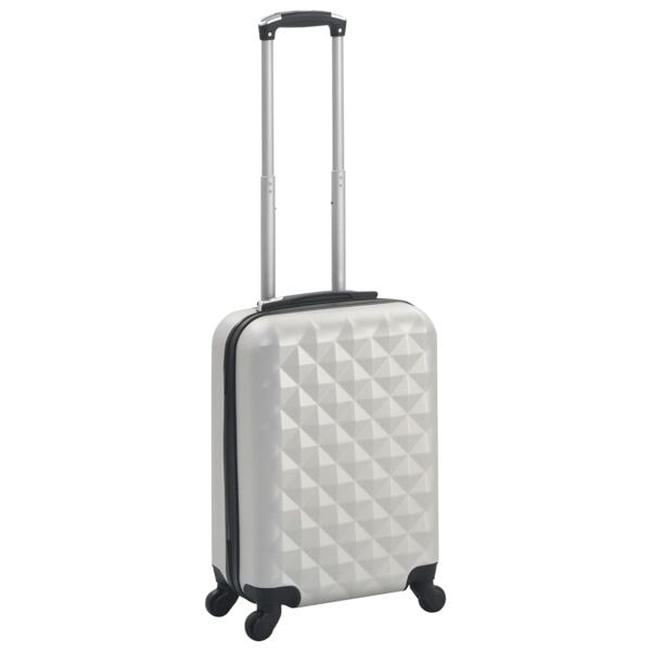 vidaXL Hård resväska blank silver ABS Silver