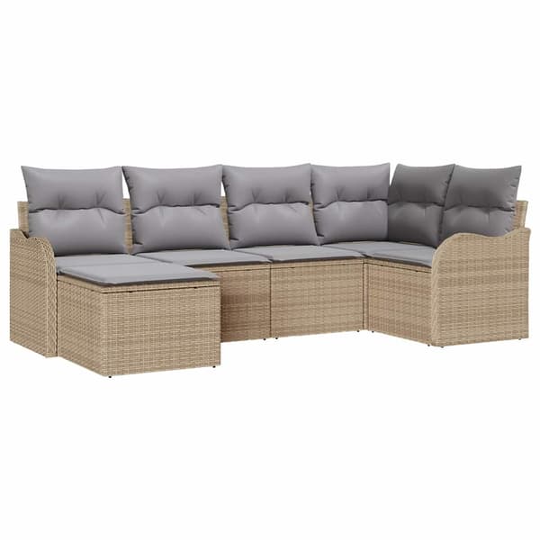 vidaXL Trädgårdsoffset Beige konstrotting Beige