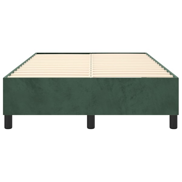 vidaXL Sängram utan madrass mörkgrön 120x200 cm sammet Grön