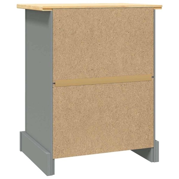 vidaXL Nattduksbord mexikansk Coronastil furu grå 53x39x67 cm grå