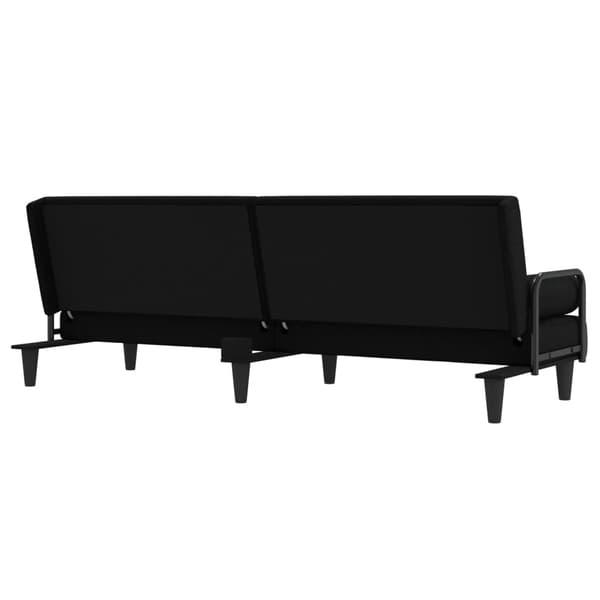 vidaXL Bäddsoffa med armstöd svart tyg art