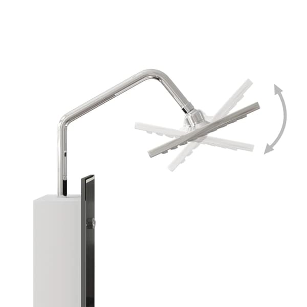 vidaXL Duschpanel glas 18x45,5x130 cm svart