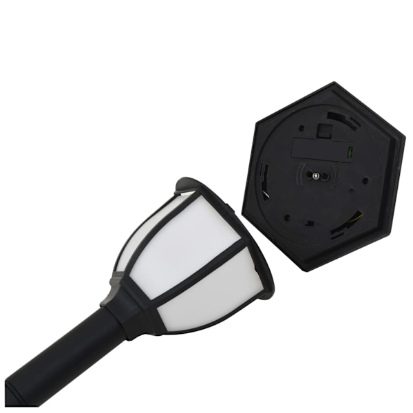 vidaXL Solcellslampor för staket 6 st LED svart Svart