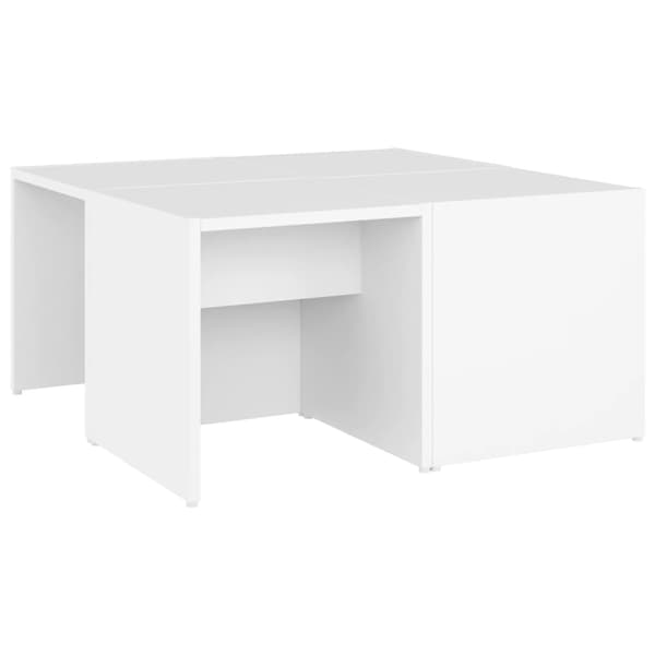 vidaXL Soffbord 4 st vit 33x33x33 cm konstruerat trä Vit
