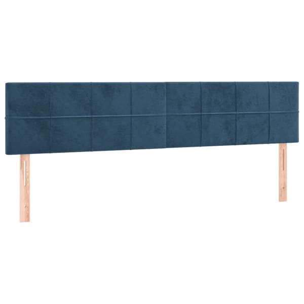 vidaXL Ramsäng med madrass mörkblå 120x190 cm sammet Blå