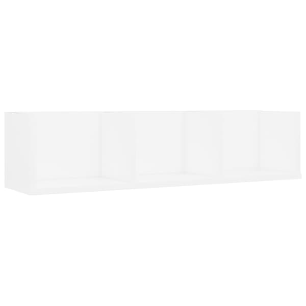 vidaXL CD-hylla vit 75x18x18 cm konstruerat trä Vit