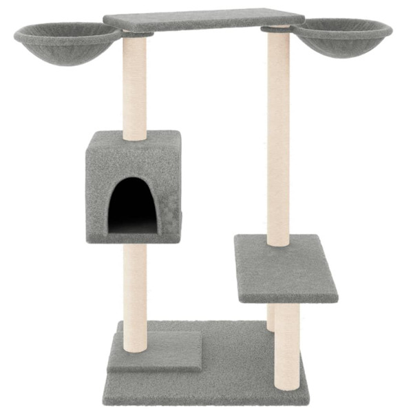 vidaXL Katträd med klöspelare ljusgrå 82 cm Grå