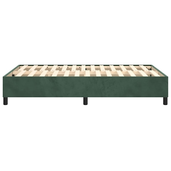 vidaXL Sängram utan madrass mörkgrön 120x200 cm sammet Grön