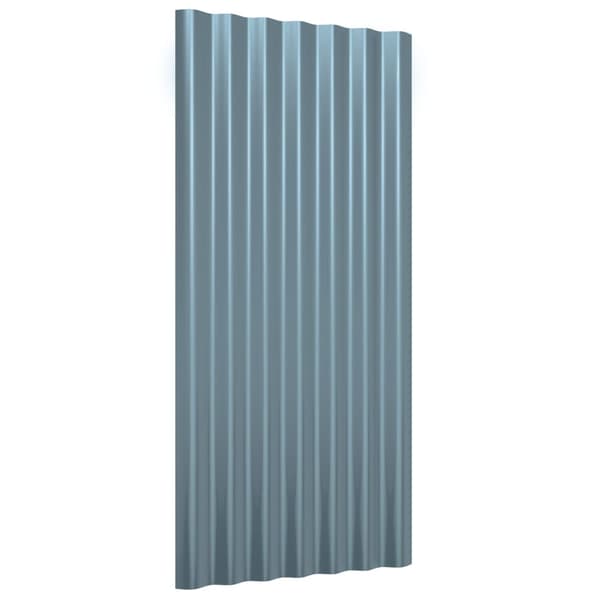 vidaXL Takplåt 36 st pulverlackerat stål grå 80x36 cm Grå