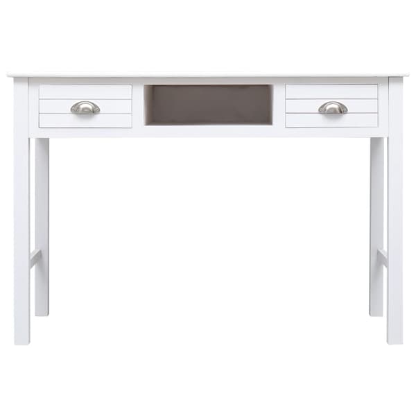 vidaXL Skrivbord vit 110x45x76 cm trä Vit
