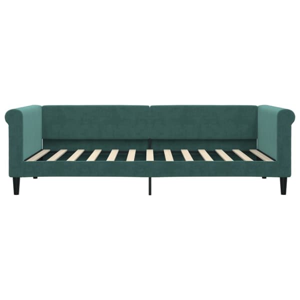 vidaXL Dagbädd mörkgrön 90x200 cm sammet Grön