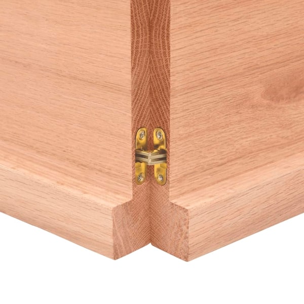 vidaXL Bordsskiva ljusbrun 120x60x(2-4) cm behandlad massiv ek Brun