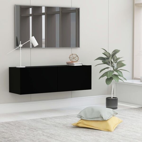 vidaXL TV-bänk svart 100x30x30 cm konstruerat trä Svart