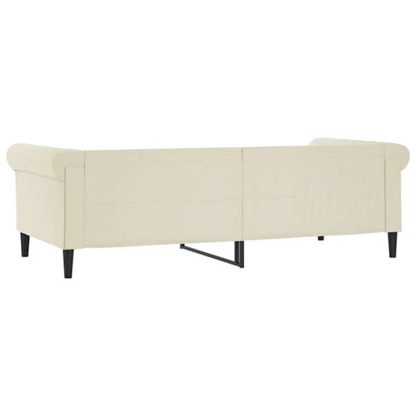 vidaXL Dagbädd gräddvit 90x200 cm konstläder Kräm