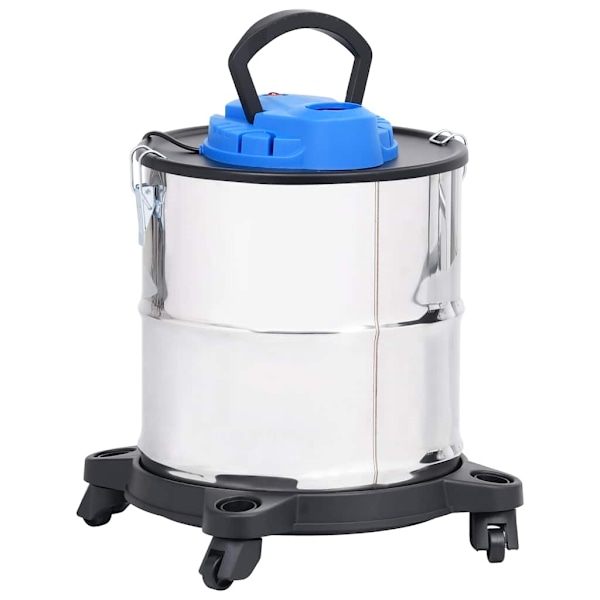 vidaXL Asksug med HEPA-filter 1200 W 20 L rostfritt stål Silver
