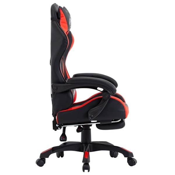 vidaXL Gamingstol med fotstöd röd och svart konstläder Röd
