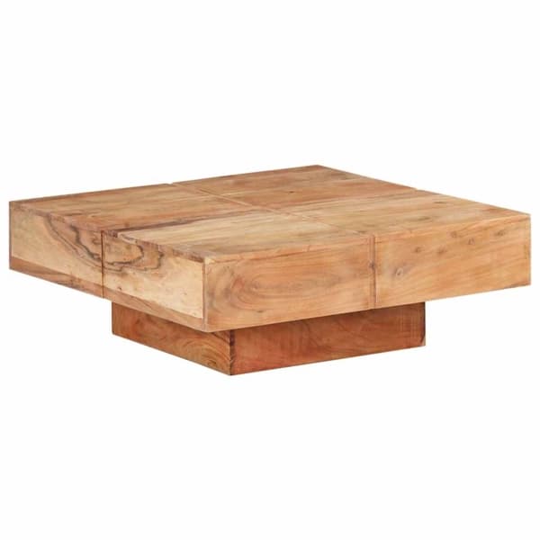vidaXL Soffbord 80x80x28 cm massivt akaciaträ Brun