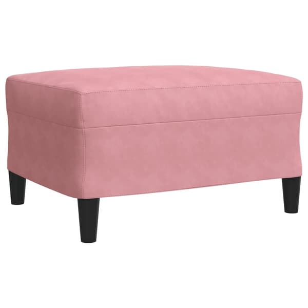 vidaXL Soffgrupp med dynor 4 delar rosa sammet Rosa