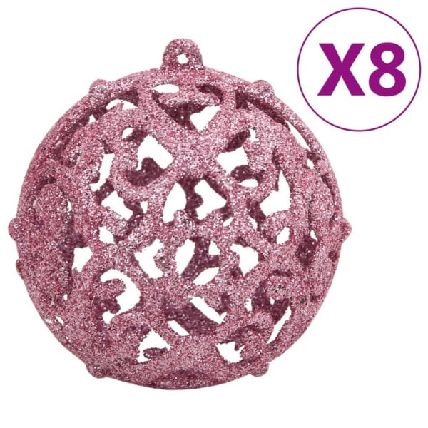vidaXL Julgranskulor 111 delar rosa polystyren Rosa