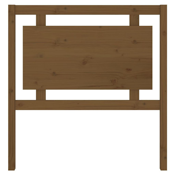 vidaXL Sänggavel honungsbrun 126x4x100 cm massiv furu Brun
