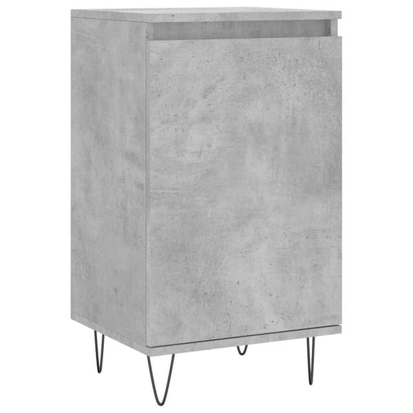 vidaXL Byrå betonggrå 40x35x70 cm konstruerat trä Vit