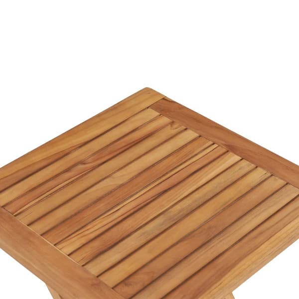 vidaXL Hopfällbart trädgårdsbord 45x45x45 cm massiv teak Brun