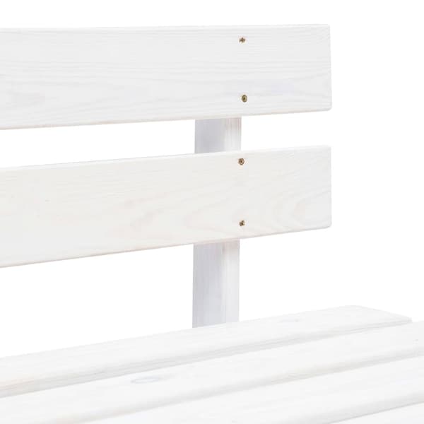 vidaXL Mittensektion till pallsoffa vit impregnerad furu Vit