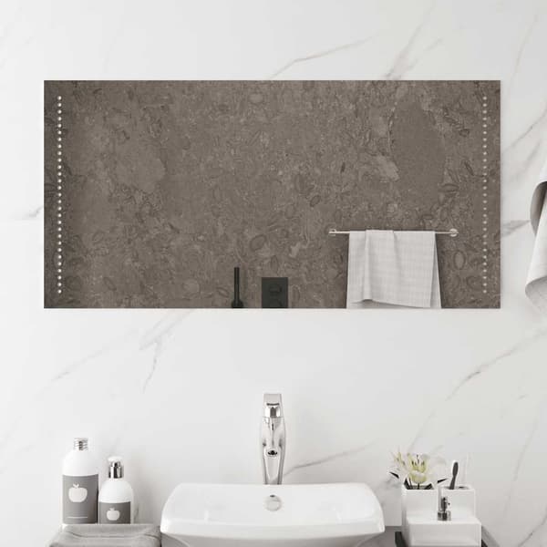 vidaXL Badrumsspegel LED 100x50 cm Transparent