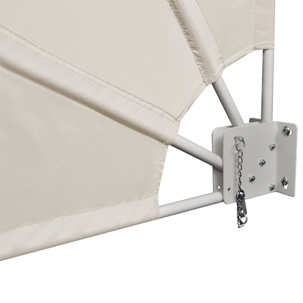 vidaXL Vindskydd för altan hopfällbar 160 x 240 cm Krämfärg Creme