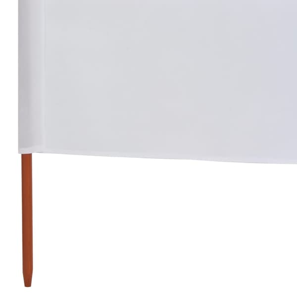 vidaXL Vindskydd 5 paneler tyg 600x80 cm sandvit Vit