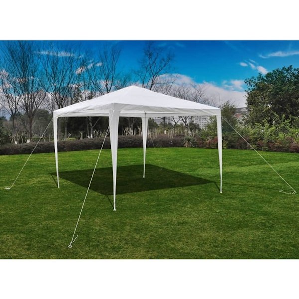 vidaXL Paviljong pyramid-tak 3 x m Vit