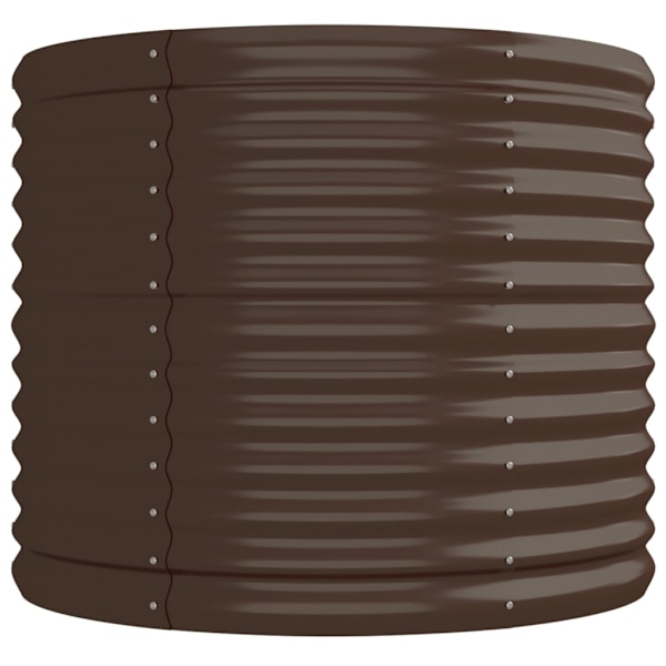 vidaXL Odlingslåda pulverlackerat stål 224x80x68 cm brun Brun