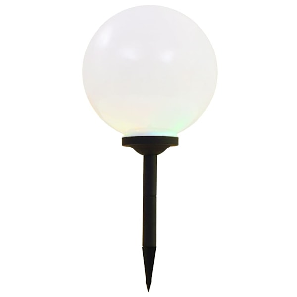 vidaXL Sollampa LED set 2 st sfäriska 30 cm RGB Vit