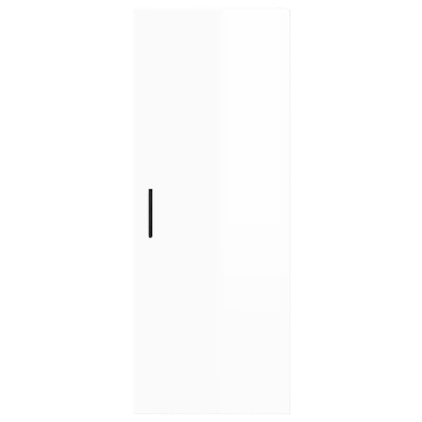 vidaXL Högskåp vit högglans 34,5x34x180 cm konstruerat trä Vit