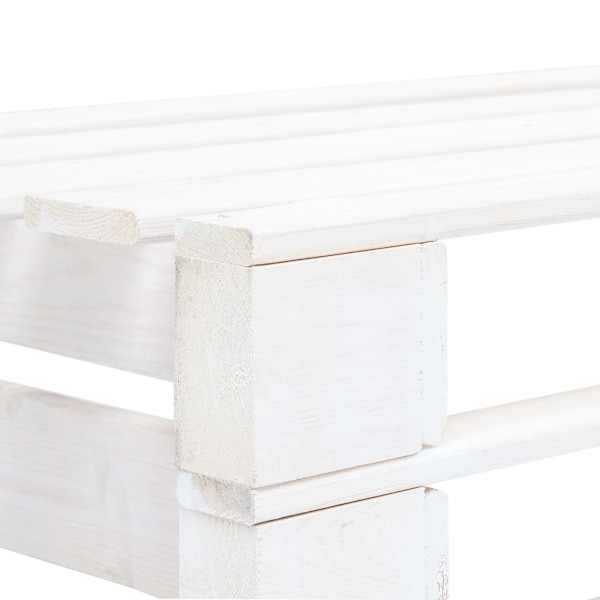 vidaXL Mittensektion till pallsoffa vit impregnerad furu Vit