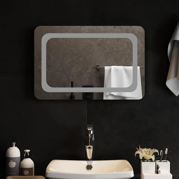 vidaXL Badrumsspegel LED 60x40 cm Transparent