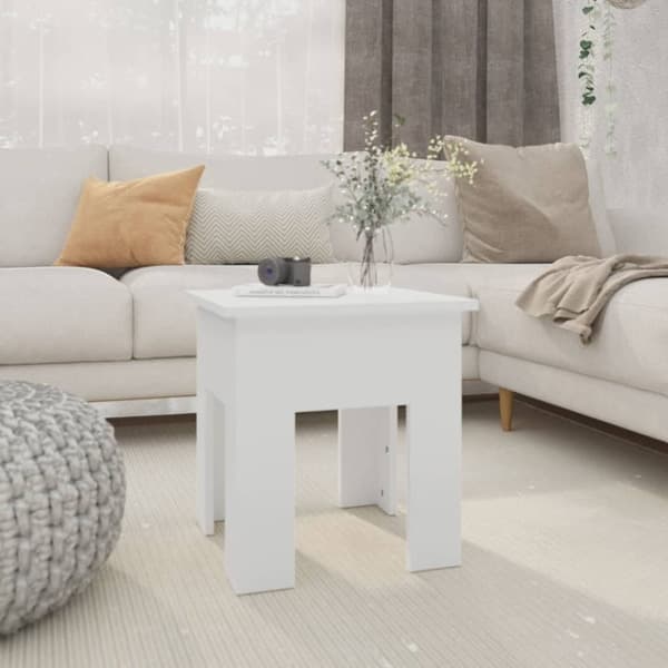 vidaXL Soffbord vit 40x40x42 cm konstruerat trä Vit