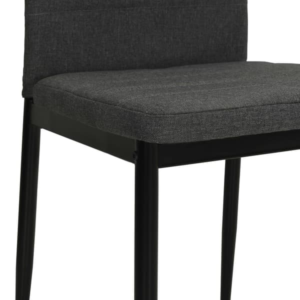 vidaXL Matstolar 4 st mörkgrå tyg grå