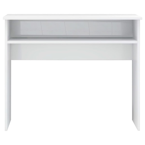 vidaXL Skrivbord vit högglans 90x50x74 cm konstruerat trä Vit