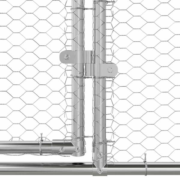 vidaXL Hönshus 2 st Silver 400 x 200 x 200 cm Galvaniserat stål Silver