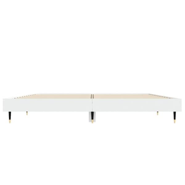 vidaXL Sängram vit 140x190 cm konstruerat trä Vit