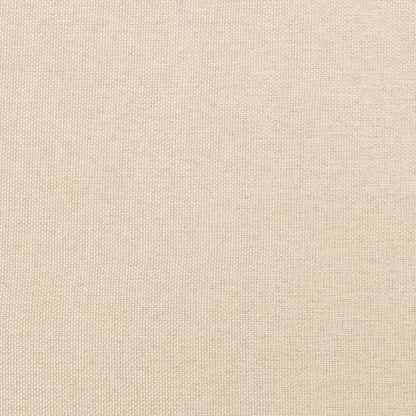 vidaXL Sänggavel gräddvit 100 x 7 x 78/88 cm tyg Kräm