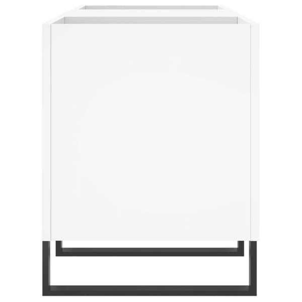 vidaXL Stereobänk vit 121x38x48 cm konstruerat trä Vit